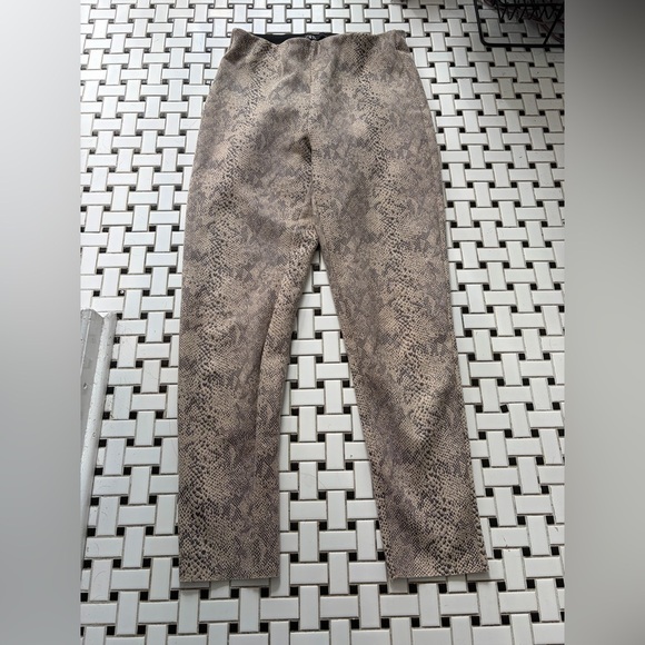 Zara Pants - Zara Beige and Black Patterned Trousers